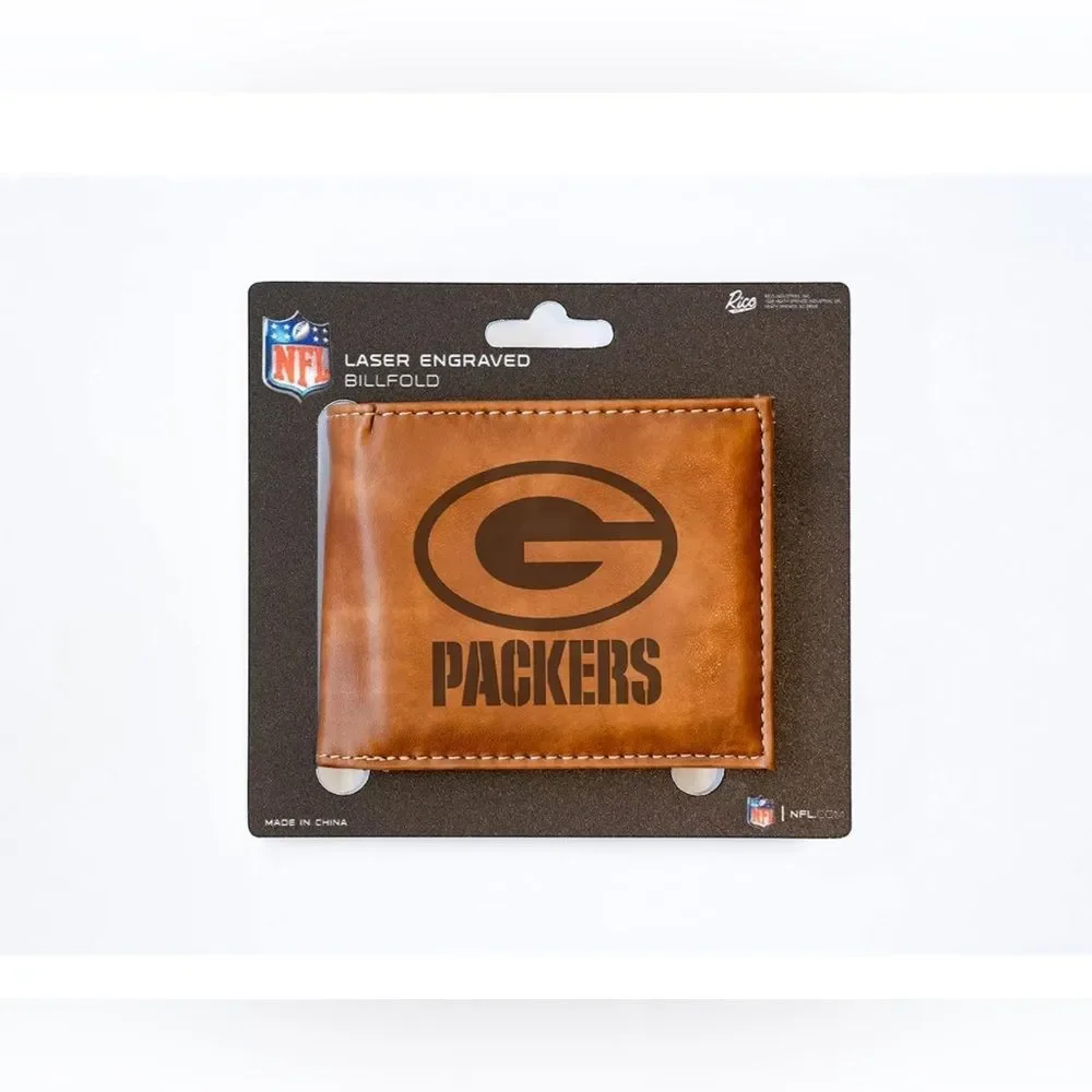 Rico Industries NFL Laser Engraved Bill-fold Wallet,Slim Design NWOT